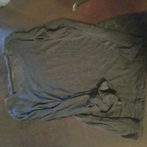 Womens Maurcies black see through long sleeved tee size medium